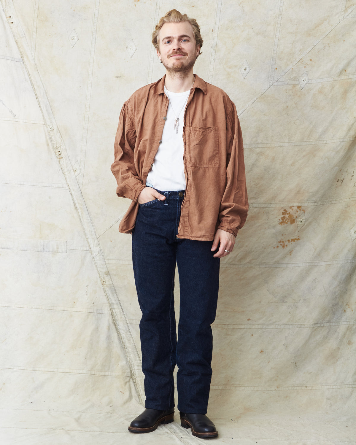 Tender 462 Tan Wattle Dyed Millwheel Shirt