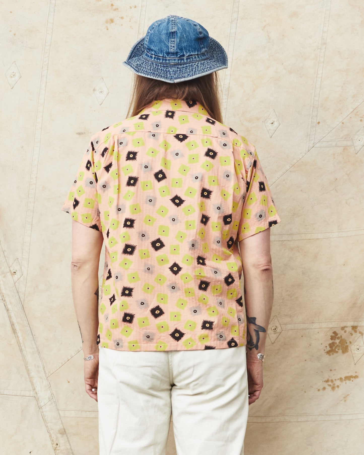 Star of Hollywood  SH39499 Dobby Cotton Open Shirt “Explosion” Pink