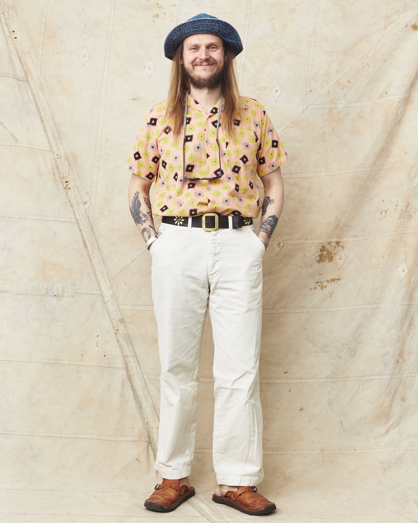 Star of Hollywood  SH39499 Dobby Cotton Open Shirt “Explosion” Pink