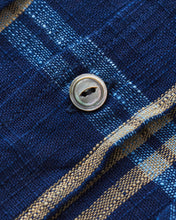 Sugar Cane & Co Fiction Romance 6.2 Oz Indigo Check Work Shirt SC29386