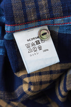 Sugar Cane & Co Fiction Romance 6.2 Oz Indigo Check Work Shirt SC29386