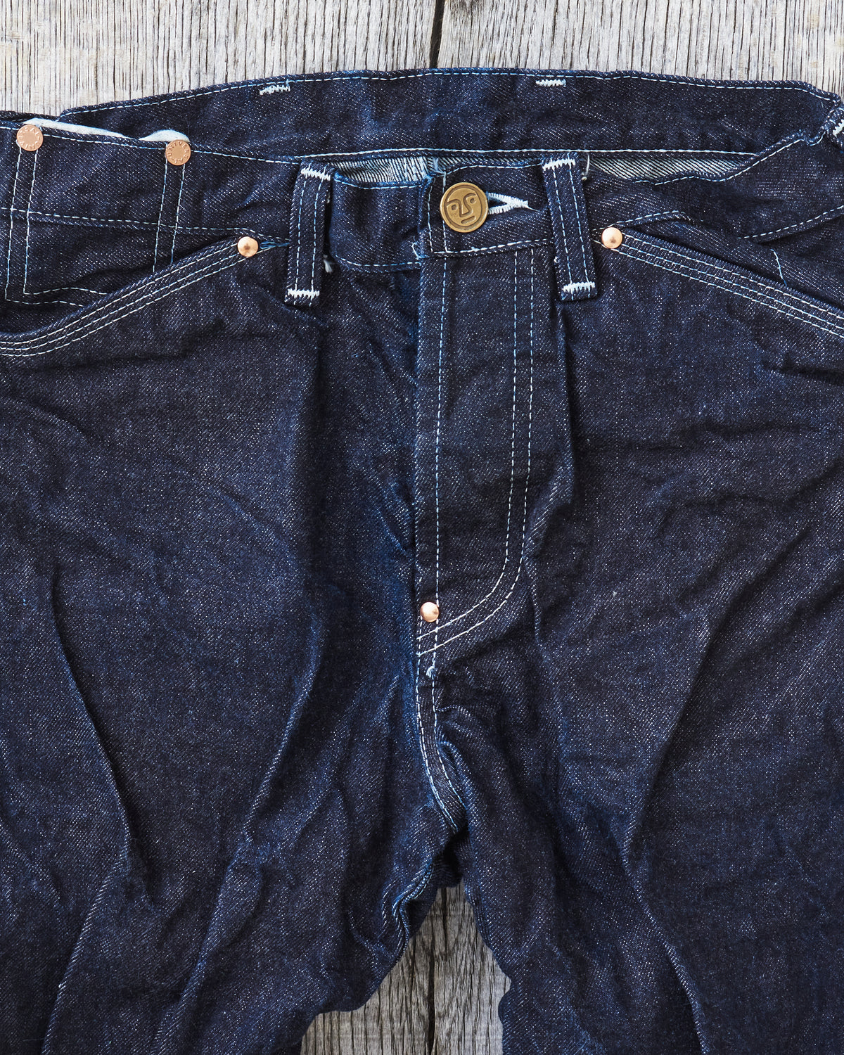 Tender Type 125 High Straight Jeans 16 oz Rinsed Selvage Denim