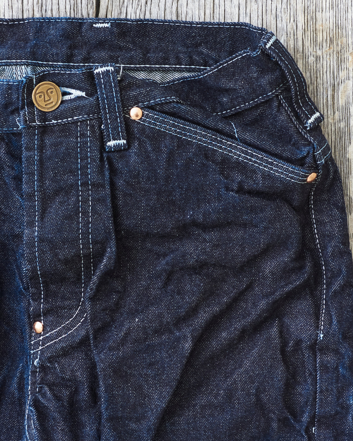 Tender Type 125 High Straight Jeans 16 oz Rinsed Selvage Denim