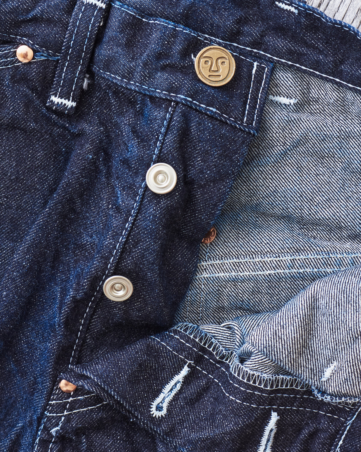 Tender Type 125 High Straight Jeans 16 oz Rinsed Selvage Denim