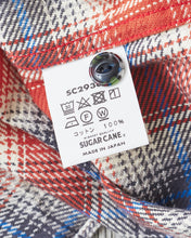 Sugar Cane & Co Fiction Romance Twill Check Work Shirt Red SC29365