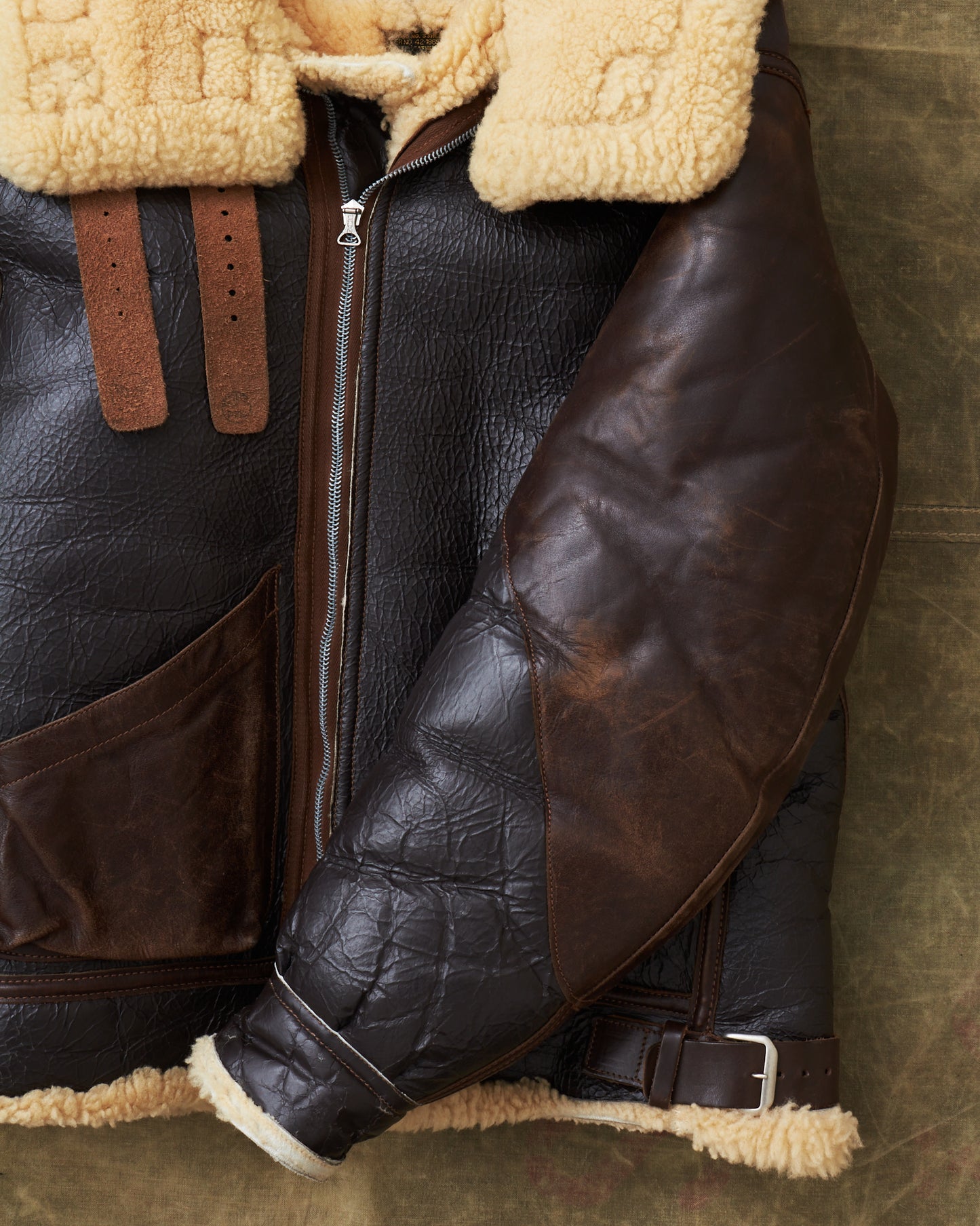 Second Hand Eastman Leather B-3 Flight Jacket Size 38