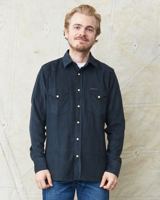 Indigofera Sideras Corduroy Shirt Petrol