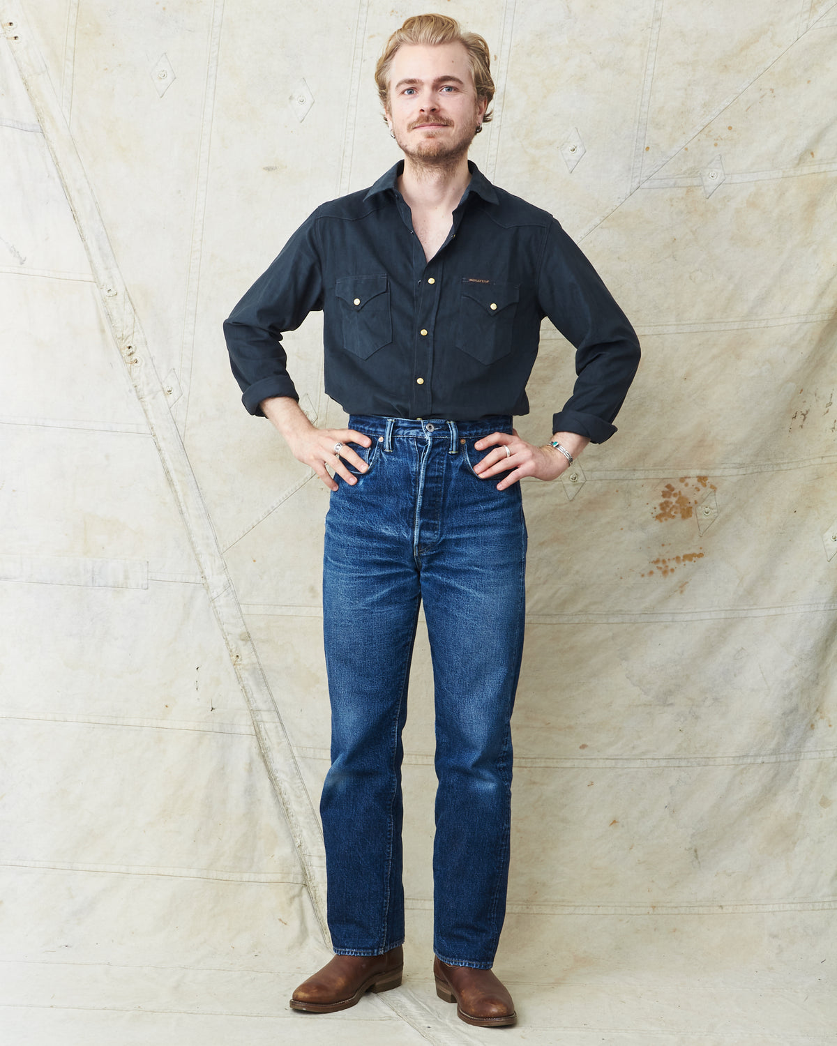 Indigofera Sideras Corduroy Shirt Petrol