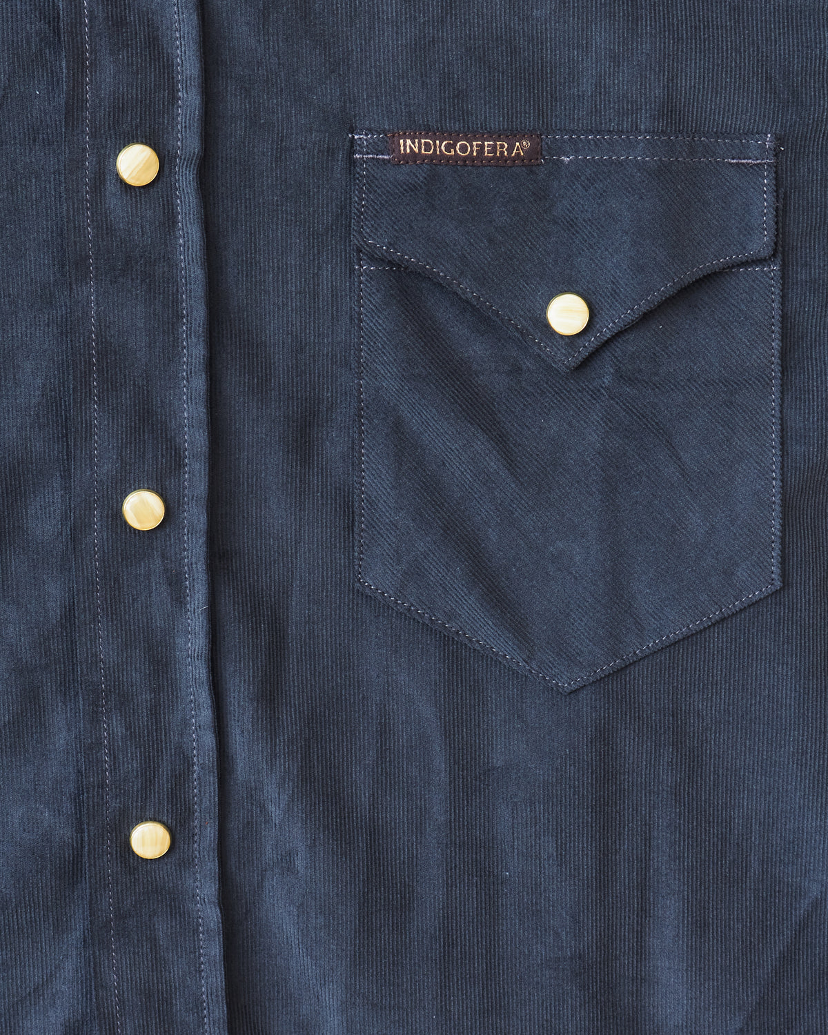 Indigofera Sideras Corduroy Shirt Petrol
