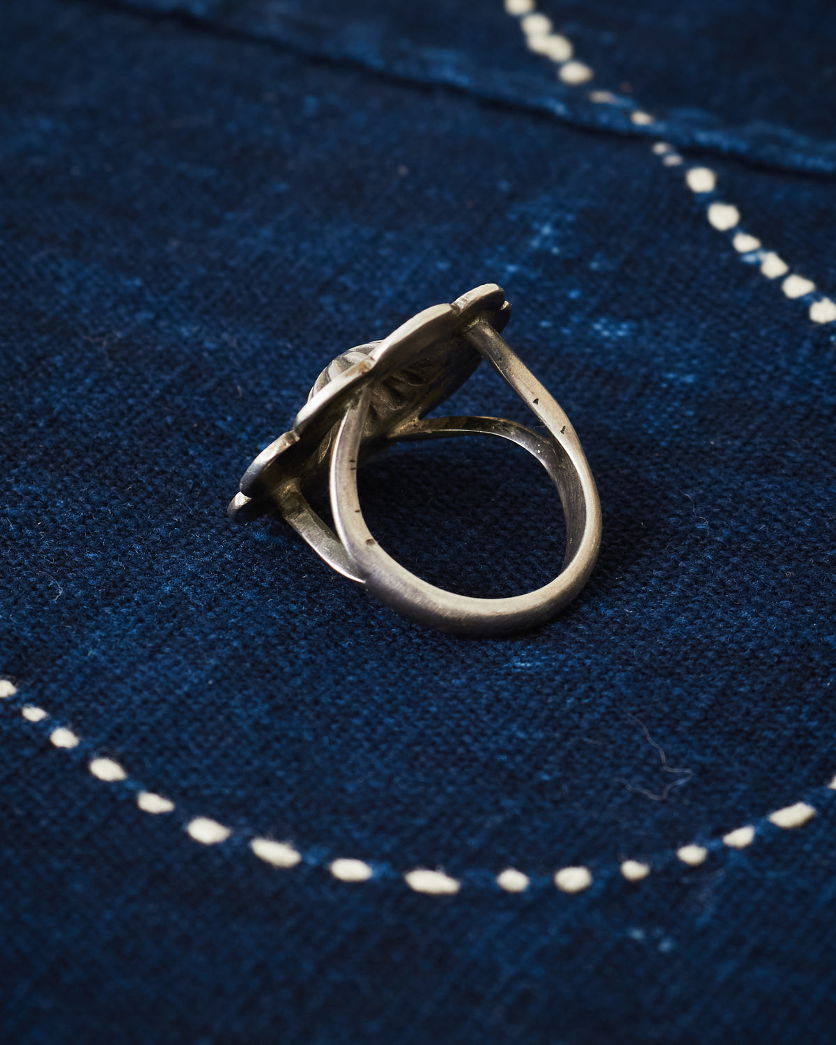 Tenable Crafts Silver Concho Ring # 204 US Size 8