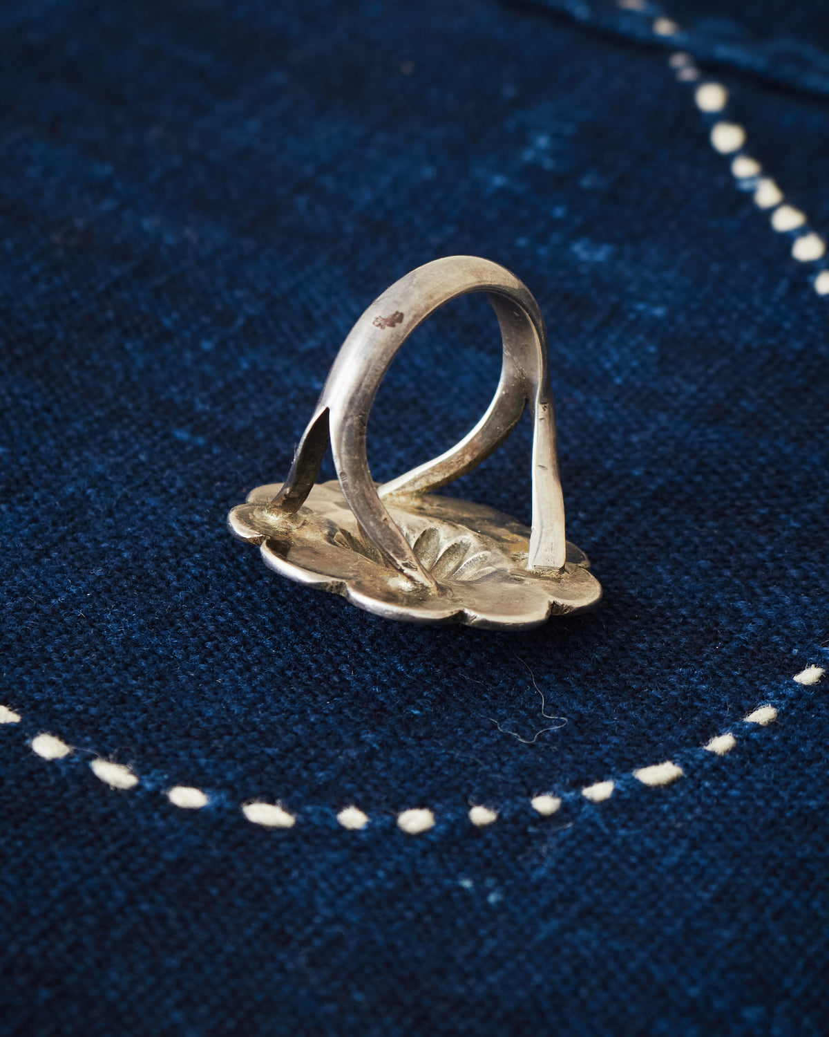 Tenable Crafts Silver Concho Ring # 204 US Size 8