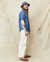 Sugar Cane & Co. Short Sleeve Blue Chambray Work Shirt SC37941