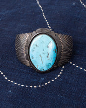 Vintage Navajo Turquoise Silver Bracelet no. 1