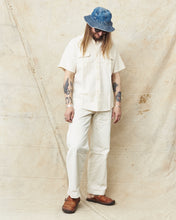 Sugar Cane & Co. Short Sleeve White Chambray Work Shirt SC37942