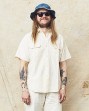 Sugar Cane & Co. Short Sleeve White Chambray Work Shirt SC37942