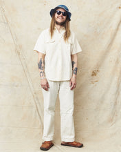 Sugar Cane & Co. Short Sleeve White Chambray Work Shirt SC37942