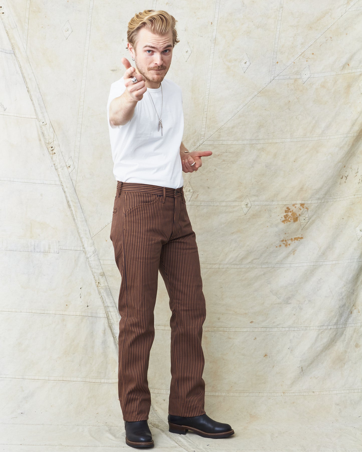 Indigofera Swearengen Pants Groot / Indigo Stripe
