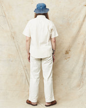 Sugar Cane & Co. Short Sleeve White Chambray Work Shirt SC37942