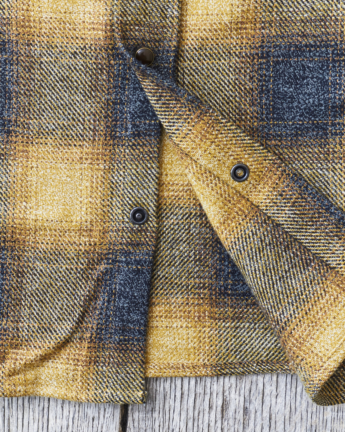 Indigofera Dollard Shirt Brushed Shadow Check Charcoal / Gold