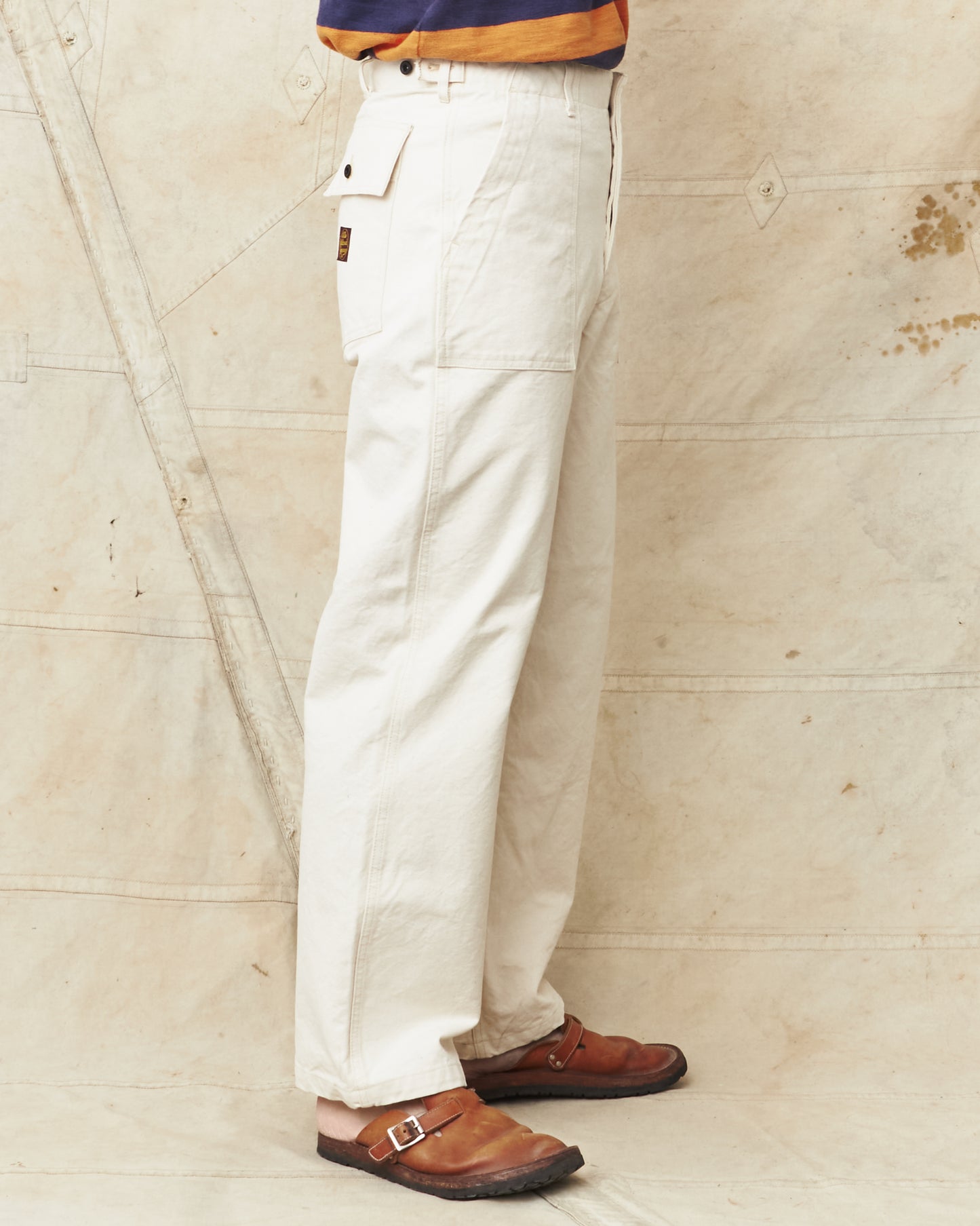 Sailor Moku Products Lot No. SM42524 10oz. White Cotton Duck Work Pants