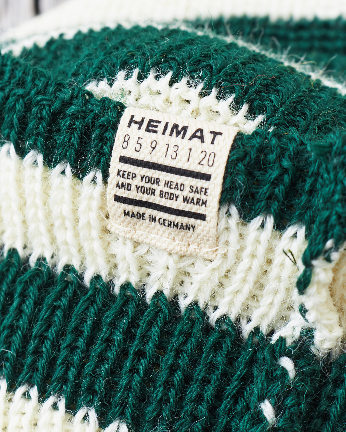 Heimat Jailhouse Bobble Mechanics Wool Tannen Gruen / Seashell / Golden