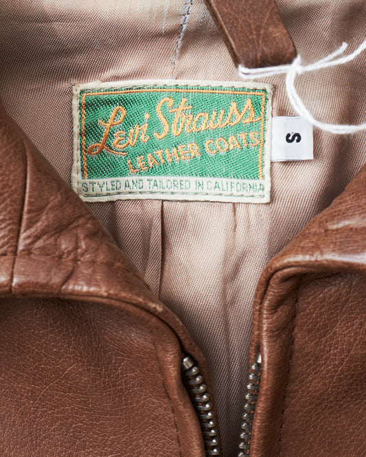 Second Hand Levi's Vintage Clothing Leather Jacket Size S