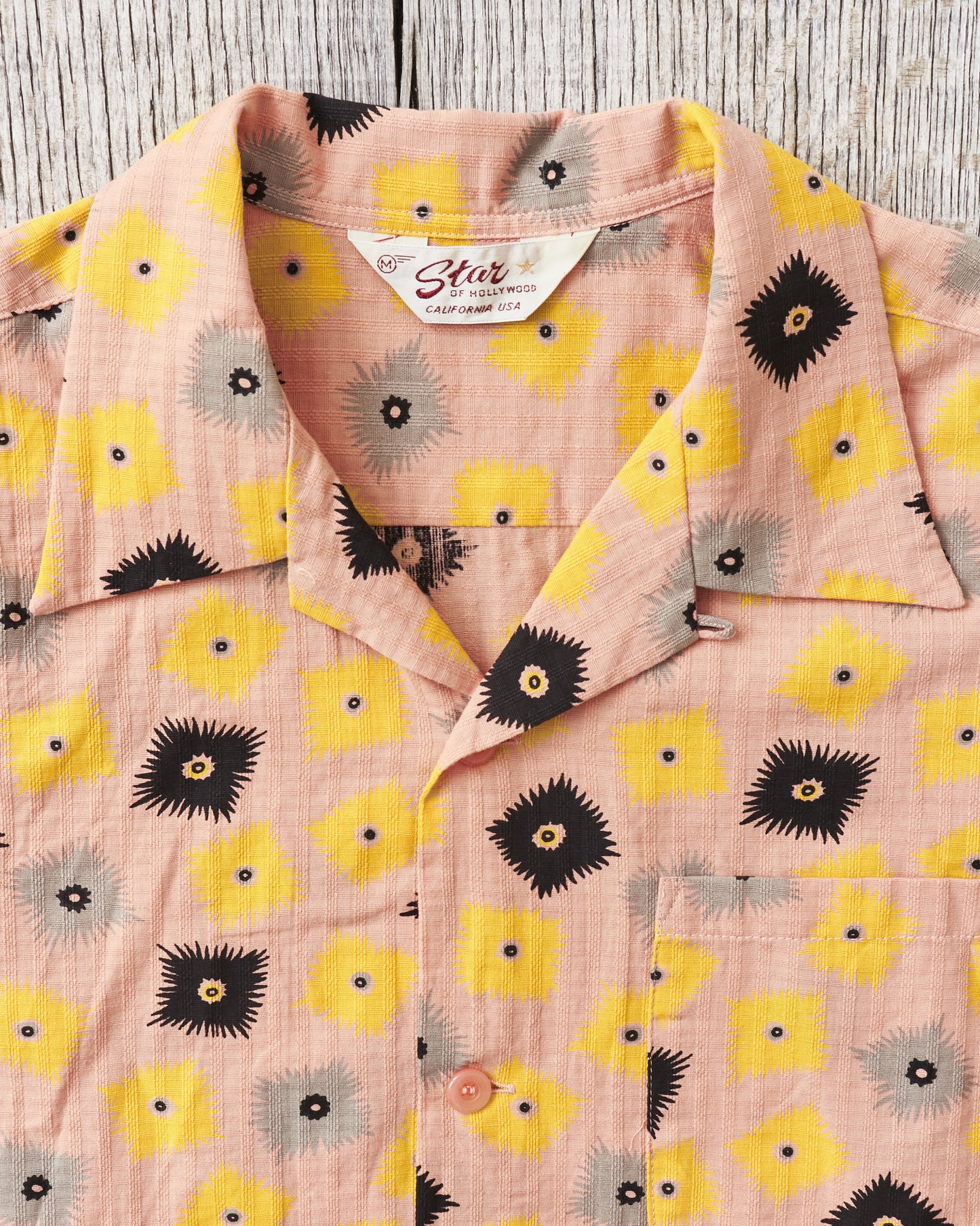 Star of Hollywood  SH39499 Dobby Cotton Open Shirt “Explosion” Pink