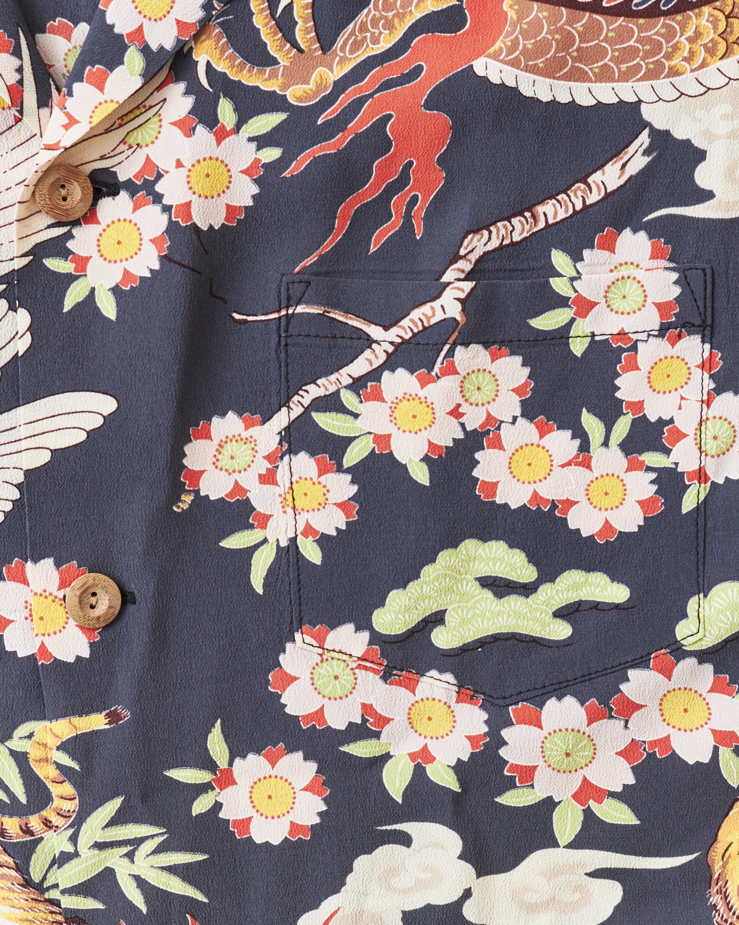 Sun Surf SS39414 Rayon Hawaiian Shirt "The Triangular Fight"