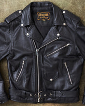Second Hand Black Leather Biker Jacket Size 40