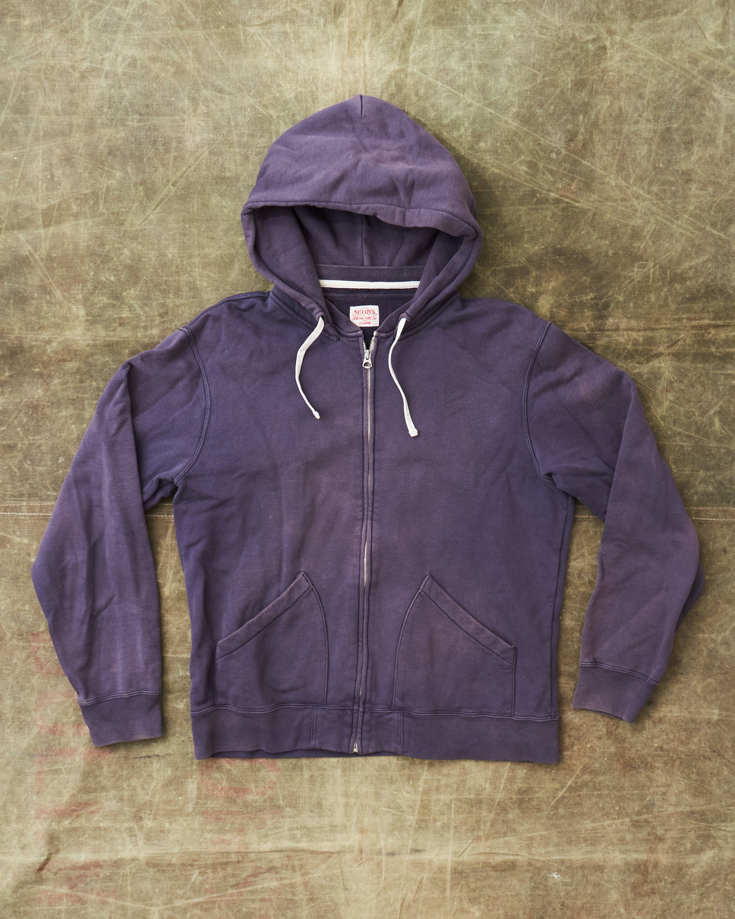 Second Hand Real McCoy's Mfg. Co. Zip Hoodie Gray/Purple Size XL