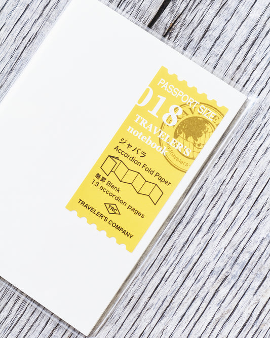 Traveler’s Company #018 Passport Size Notebook Accordion Fold Paper