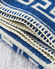 Indigofera Logo Wool Blanket Blue