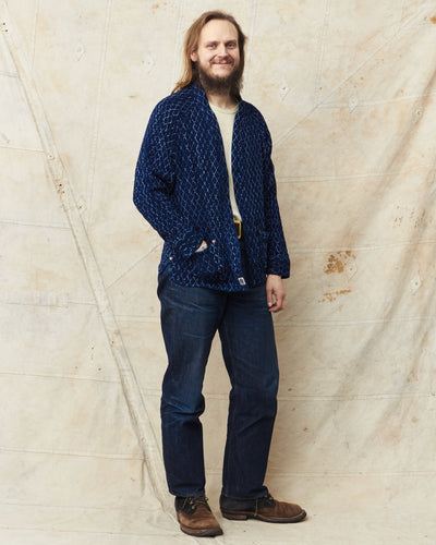 Indigofera Slowhand Shirt Indigo Kasuri Sashiko