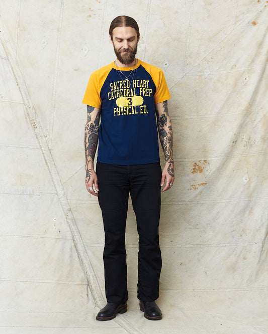 Whitesville Short Sleeve Raglan T-shirt Navy "Sacred Heart" WV78932