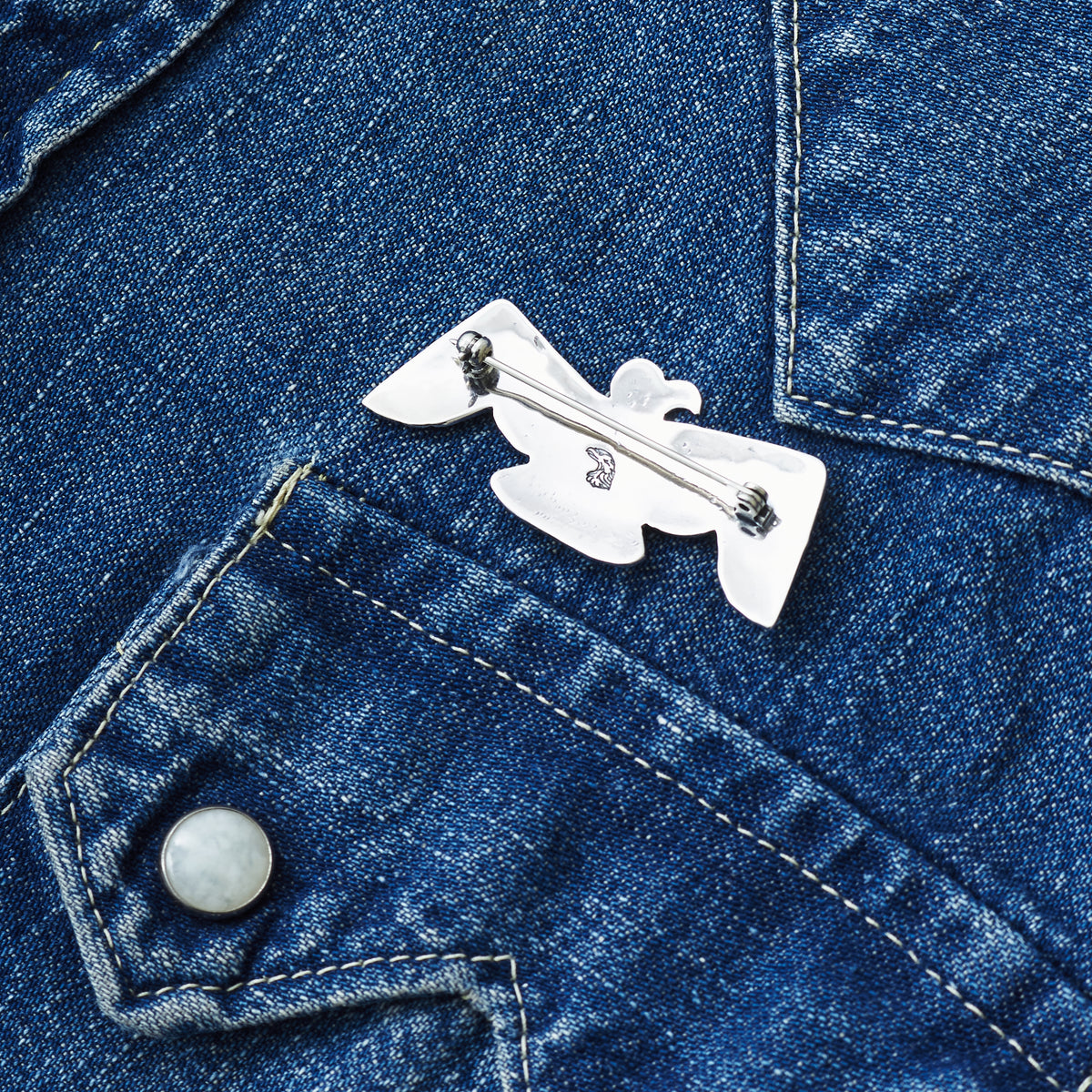 Larry Smith Flying Thunderbird Turquoise Pin OT-P0139