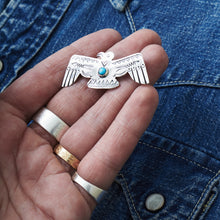Larry Smith Flying Thunderbird Turquoise Pin OT-P0139