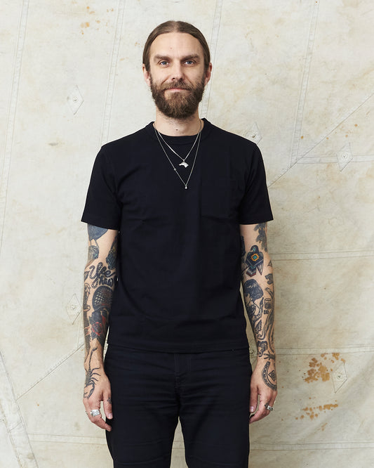 Whitesville WV78932 Black Heavyweight Short Sleeve Pocket T-shirt