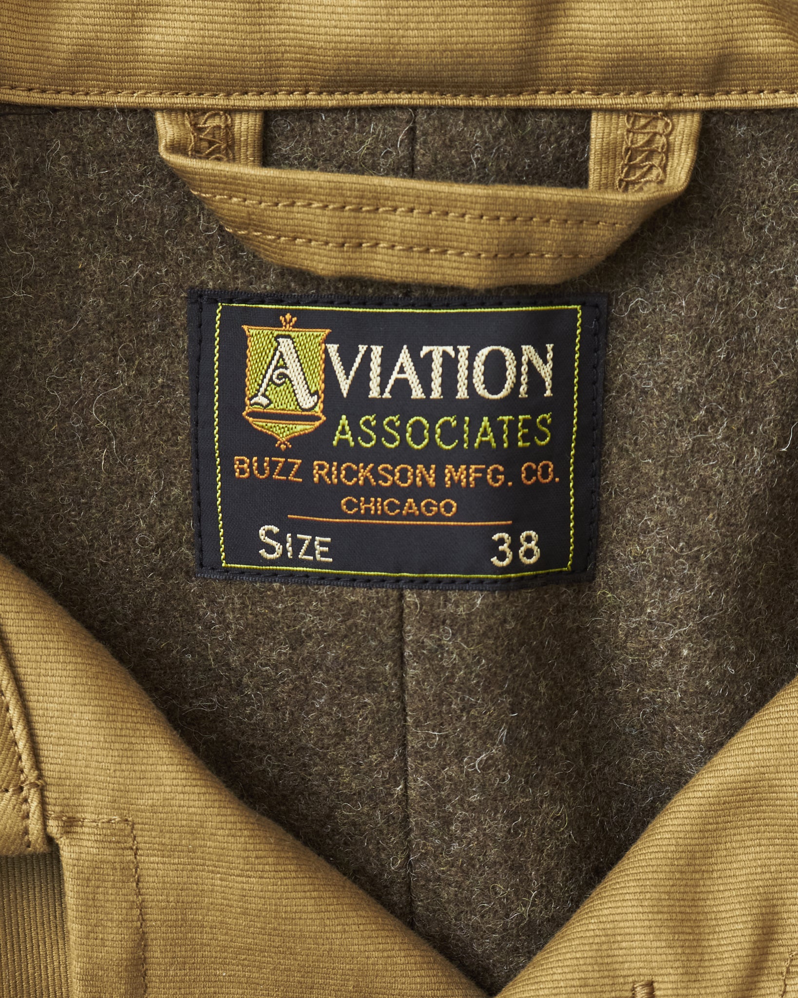 Buzz Rickson's Aviation Associates Jungle Cloth Aviator Coat Khaki