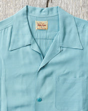 Style Eyes Short Sleeve Rayon Bowling Shirt Light Blue SE39259