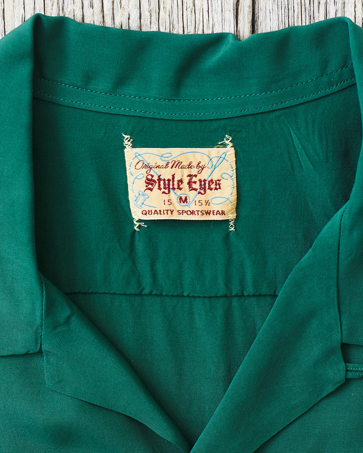 Style Eyes Short Sleeve Rayon Bowling Shirt Green SE39259
