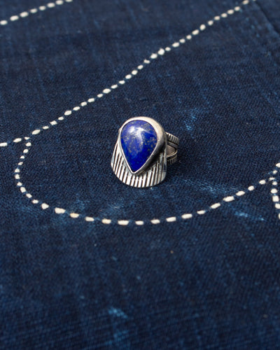 Tenable Crafts Womens Lapis Lazuli Silver Ring #9