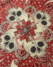 Indigofera Skull Bandana Red / White / Yellow