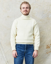 North Sea Clothing The Submariner Roll Neck Wool Sweater Ecru