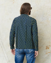 Star of Hollywood Rayon Long Sleeved Open Shirt "Polka Dot" Navy SH29315