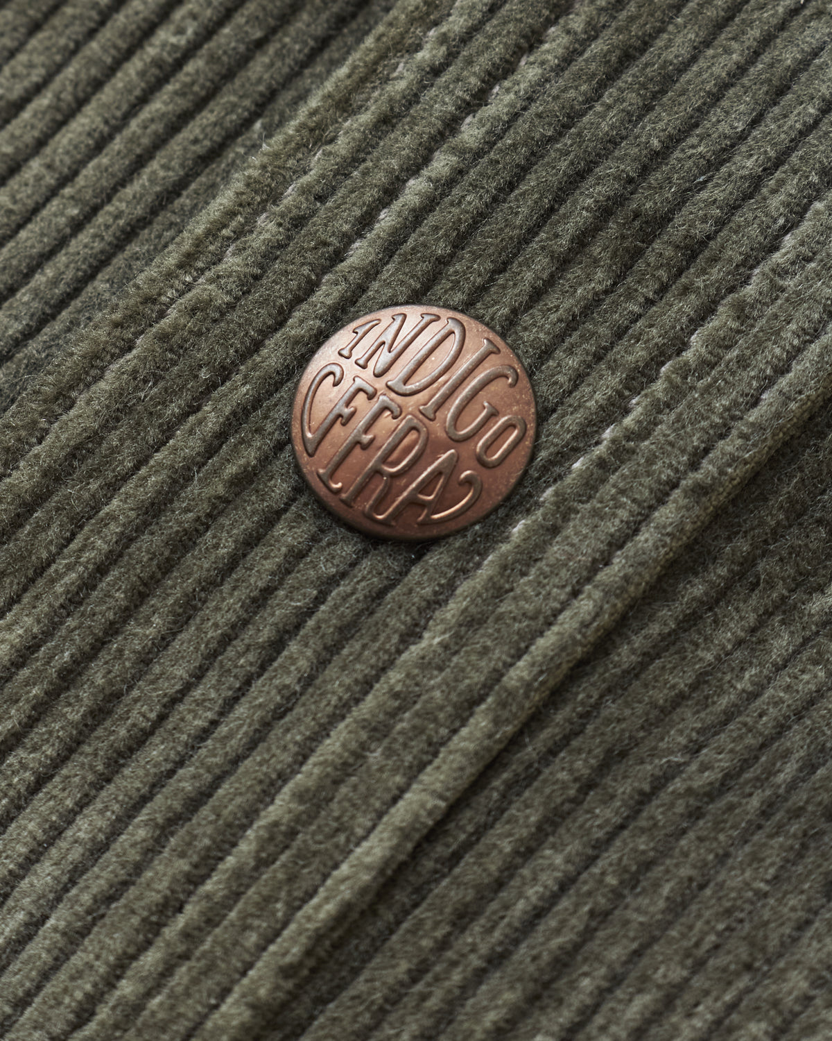Indigofera Fargo Trucker 8W Corduroy Jacket Green