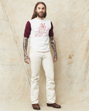 Warehouse & Co Three-Quarter Sleeve Baseball Shirt Cayote Cream/Bordeaux