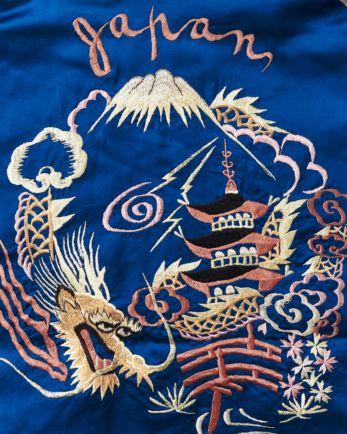 Tailor Toyo Early 1950s Style Acetate Souvenir Jacket "Sukajan" Dragon & Landscape