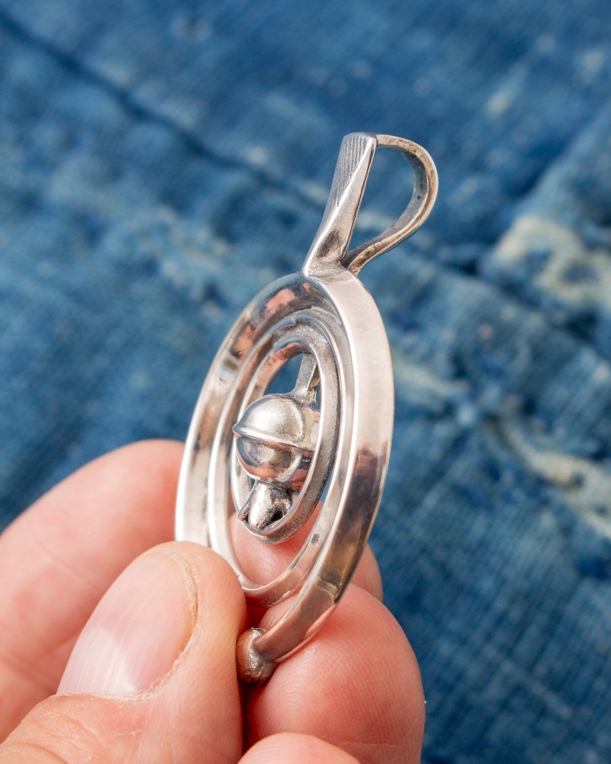 Larry Smith Circle Naja Silver Pendant Top NL-0123