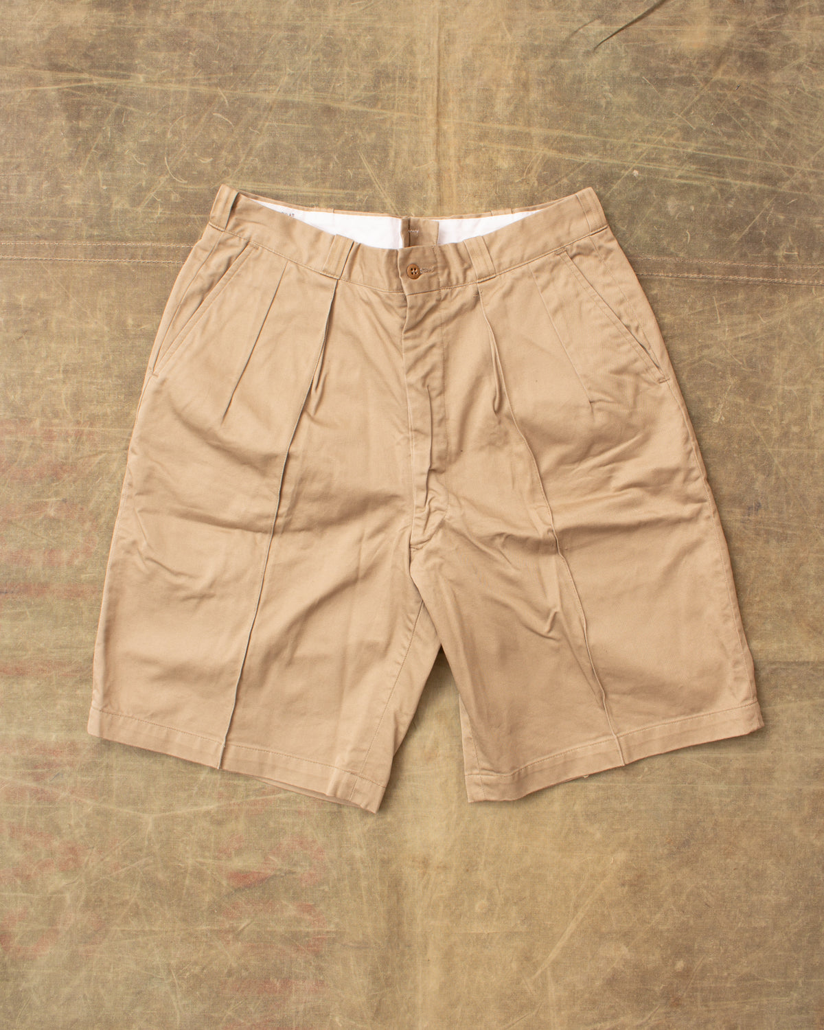 Vintage 1955 US Army Khaki Cotton Shorts