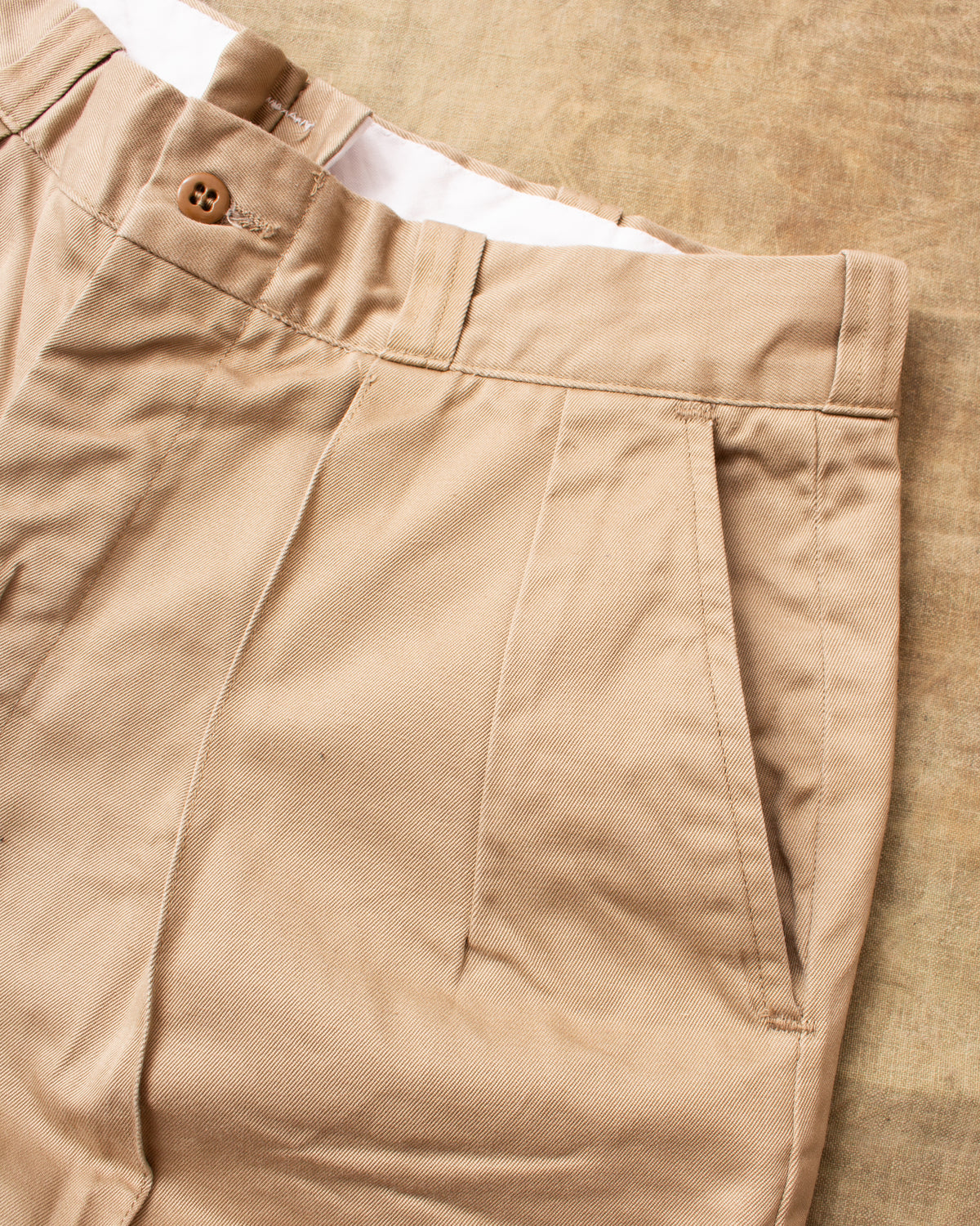 Vintage 1955 US Army Khaki Cotton Shorts